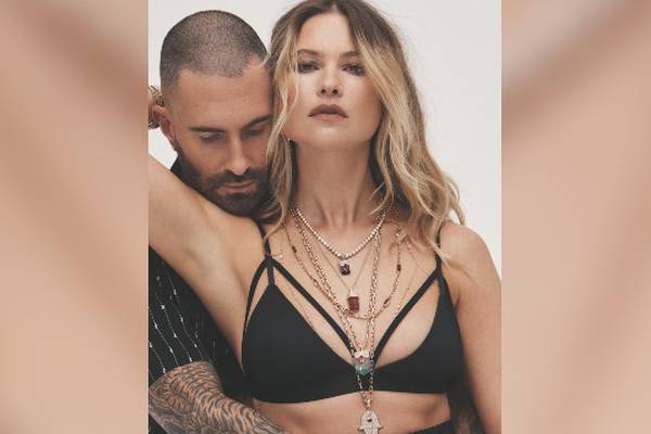 Adam Levine and wife Behati Prinsloo co-star in steamy new jewelry campaign