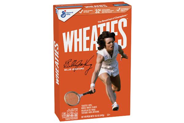 Billie Jean King to appear on a limited-edition Wheaties Box